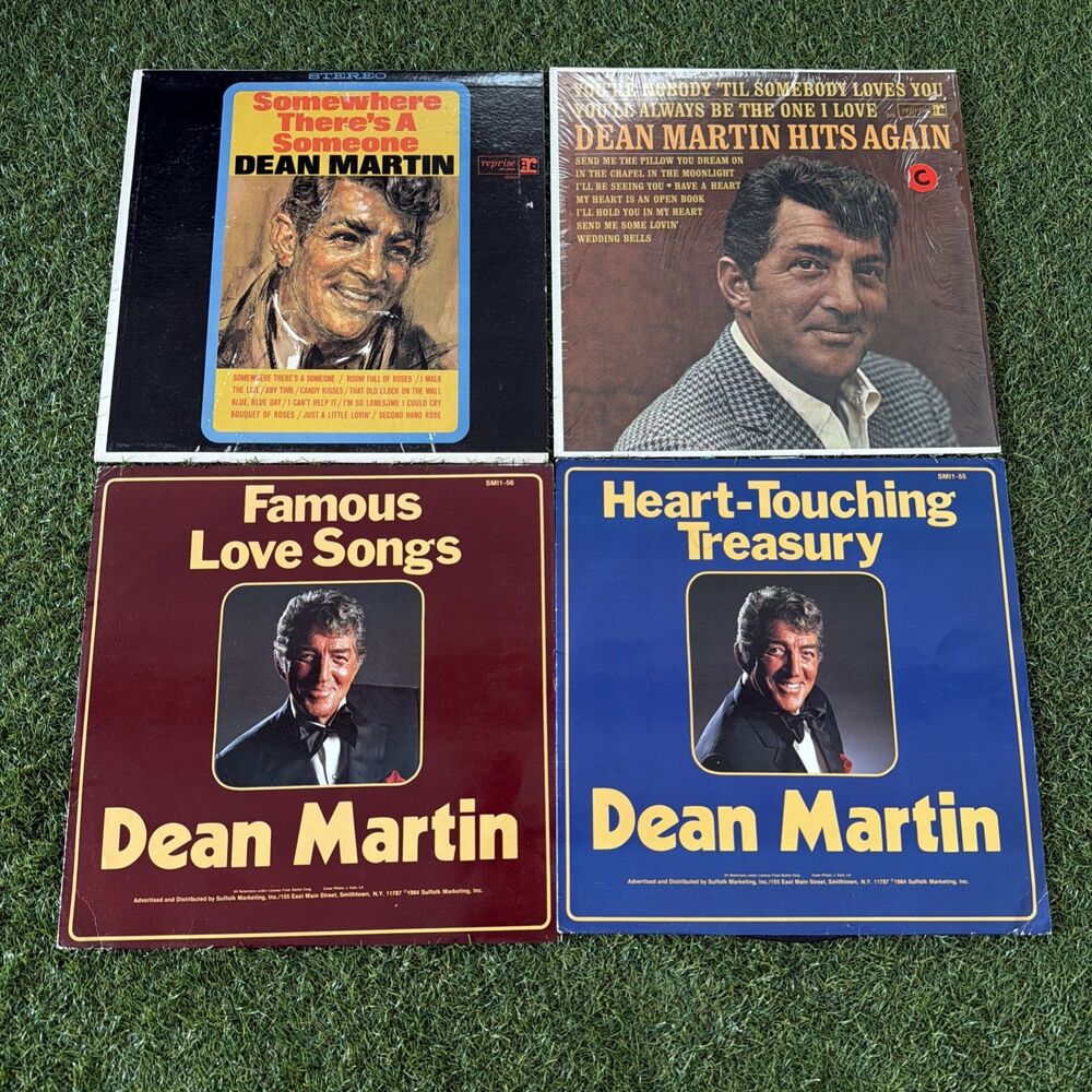 Dean Martin Lot of 4 Records Somewhere There’s A Someone, Famous Love Songs, Etc